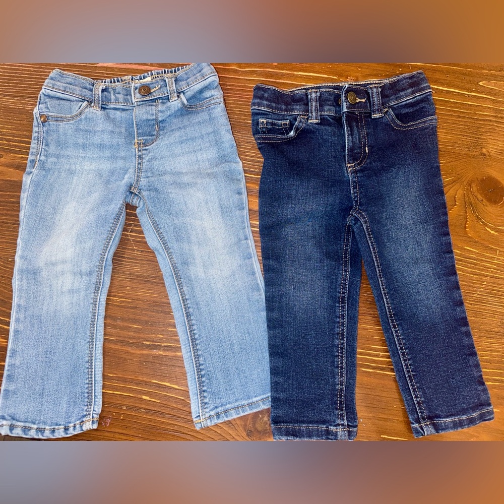 Baby Girl Jeans Bundle 18 Months OshKosh + Jumping Beans Denim